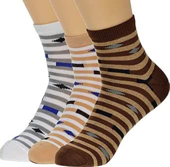POLON Men's Cotton Super Ankle Socks Pack of 3 (Multi-Colored) : Amazon ...