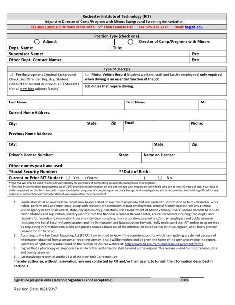 Image result for Background Check Form