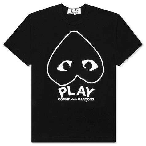 Comme Des Garcons Play Inverted Outline Heart T-Shirt Black – Kicks Machine