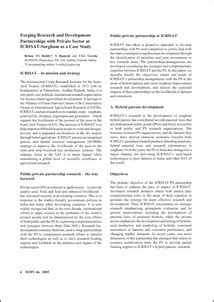 Forging research and development partnerships with private sector at ...