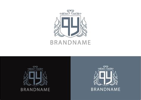 Modèle de logo de lettre initiale monogramme moderne py | Vecteur Premium