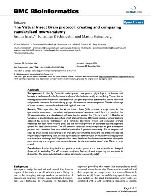 Fillable Online The Virtual Insect Brain protocol: creating and ...