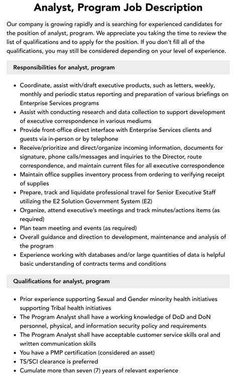 Image result for Program Analyst