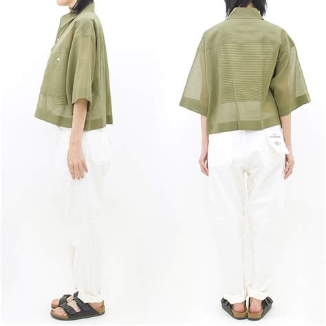 【2023MID-SUMMER】THE SHINZONE シンゾーン クロップドシアーシャツ CROPPED SHEER SHIRTS ...