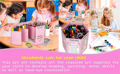 KARP Art Supplies 83Pcs Children Deluxe Art Drawing Crayon Color Set ...