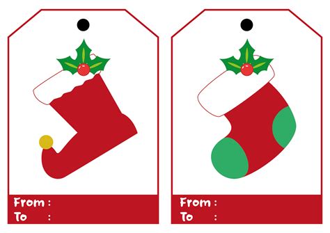 Giant Christmas Tags - 10 Free PDF Printables | Printablee