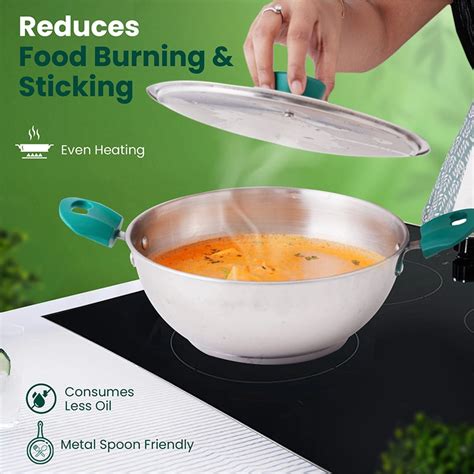 Buy Stainless Steel Kadai with Lid Online at Best Prices in India – The ...