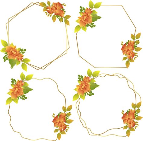 Flower wreath wedding invitation | Premium Vector