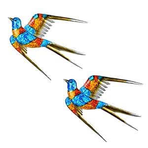 SVEIKS 12" Metal Swallow Wall Decor (2 PCS) : Amazon.in: Home & Kitchen