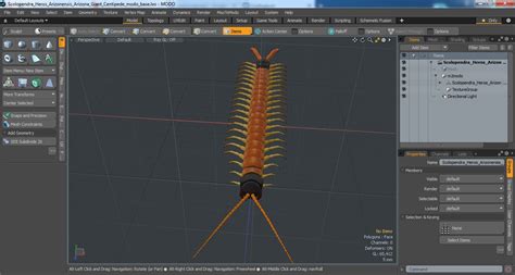 3D Scolopendra Heros Arizonensis Arizona Giant Centipede model | 3D ...