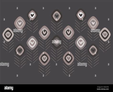 Peacock feathers abstract vector in chocolate color palette Stock ...