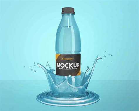 Free Mineral Water Bottle Mockup (PSD)