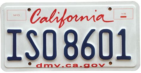 Ca License Plate Template
