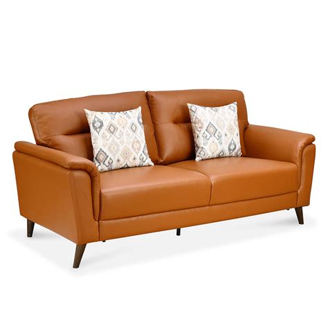 Buy Stylish Aiden 3 Seater Sofa in Tan Online in India – Nilkamal Homes