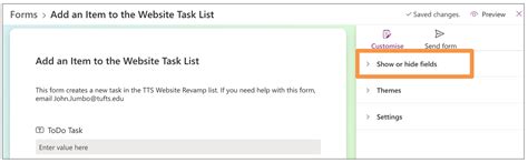 How to Use Form Web Part to Show Data From a List 的图像结果