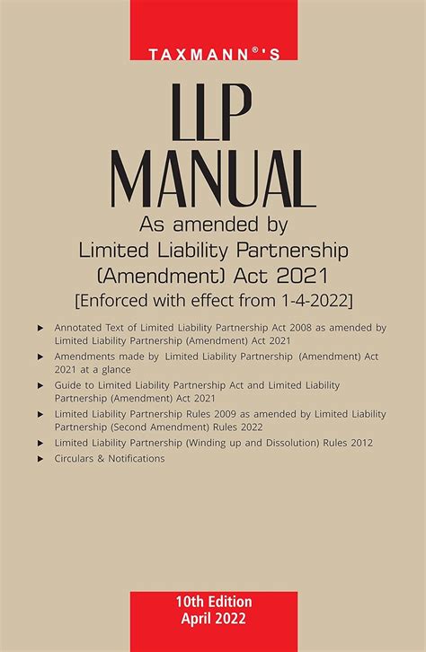 Buy Taxmann's LLP Manual – Authentic Compendium of Annotated, Amended ...