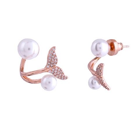 Sparkling Elegance Blooming Pearl Stud Earrings – VOYLLA