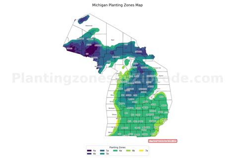 6 Planting Zones in Michigan with Map - plantingzonesbyzipcode