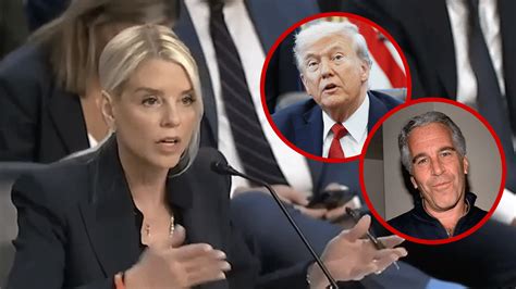Pam Bondi Grilled by Senator Over Alleged Trump-Epstein Compromising ...
