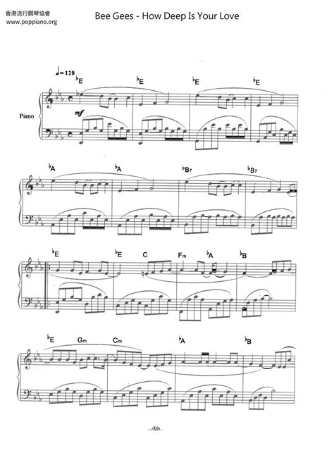 Image result for How Deep Is Your Love Piano Tutorial