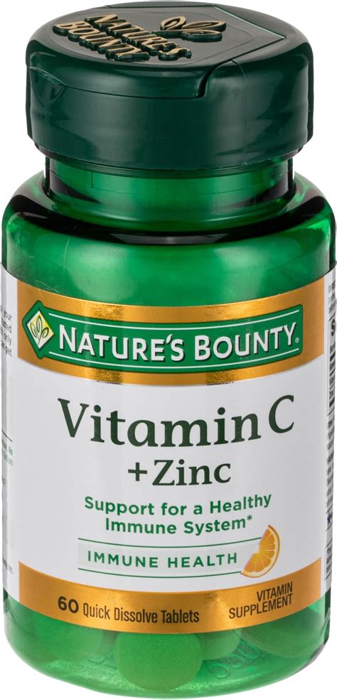 Amazon.com: Vitamin C + Zinc by Nature's Bounty, Vitamin Supplement ...