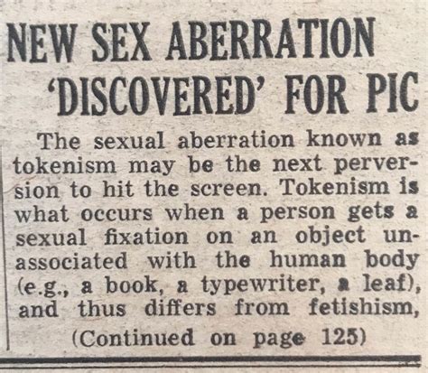 Showbiz Imagery and Forgotten History, Newest Sex Aberrations
