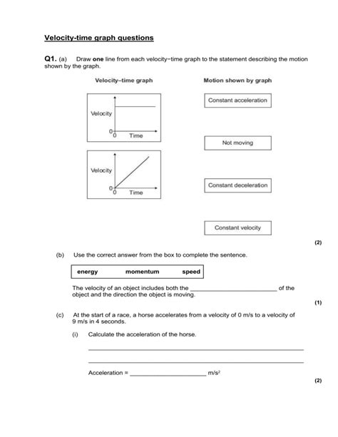 Velocity Time Graph Questions 的图像结果