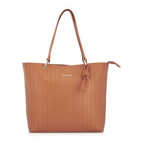 Buy Fastrack Tan Solid Tote Bag (M) Online