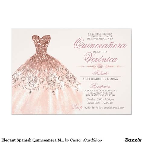 Quinceanera Invitations Templates In Spanish Free