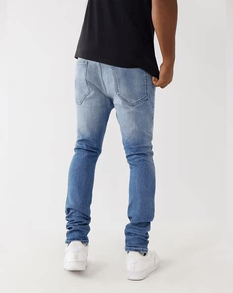 True Religion Mens SN Jack Skinny Fit Blue Mid Rise Jeans – Denim for ...