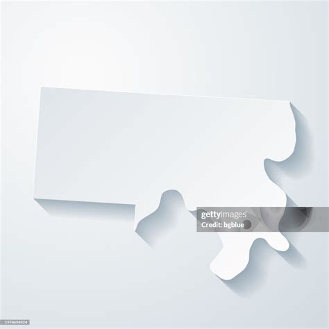 Meigs County Ohio Map With Paper Cut Effect On Blank Background High ...