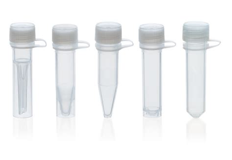 Microcentrifuge tubes, PP, with attached screw-cap, PE, ungraduated ...