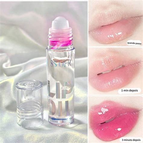 Hidratante Líquido mudar de cor pelo temperatura do lábio Roll-On Óleo ...