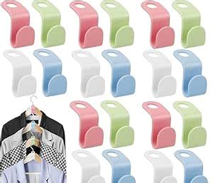 Hoppokart Hanger Extender Clips, Plastic Magic Hanger Hooks for Hangers ...