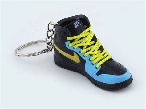 Nike Air Black Yellow PVC keyring / keychain | Scale Arts India