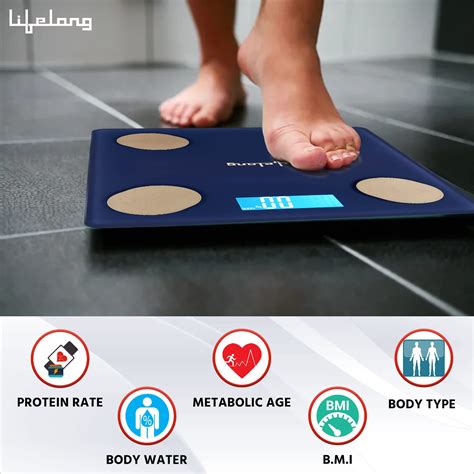 Lifelong Smart Weighing Scale with BMI & 18 Measurement Functions with ...