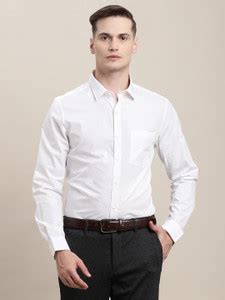 TURTLE Men Solid Formal White Shirt - Buy TURTLE Men Solid Formal White ...