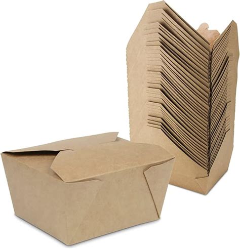 Amazon.com: Take Out Food Containers Kraft Brown Take Out Boxes 30 oz ...