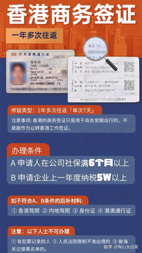香港商务签 HK business visa，一年多次往返。 - 知乎