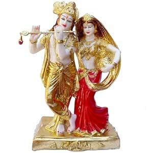 Buy KRISHNAGALLERY1 24k Gold Plated Leaf Radha Krishna Murti Radhe ...