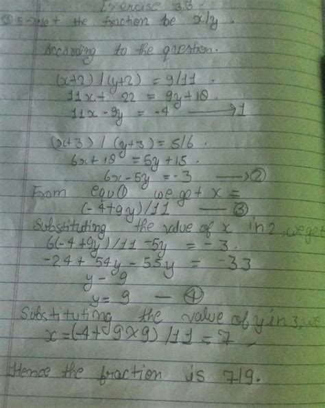 A fraction becomes 911if 2 is added to both numerator and denominator ...