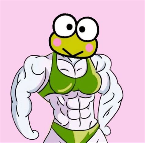 Sanrio hello kitty keroppi aesthetic buff muscles kawaii | Hello kitty ...