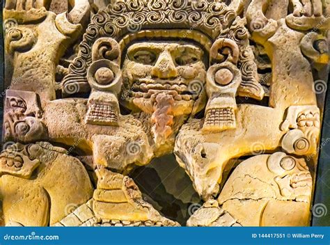 Ancient Aztec God Stone Statue Templo Mayor Mexico City Mexico ...