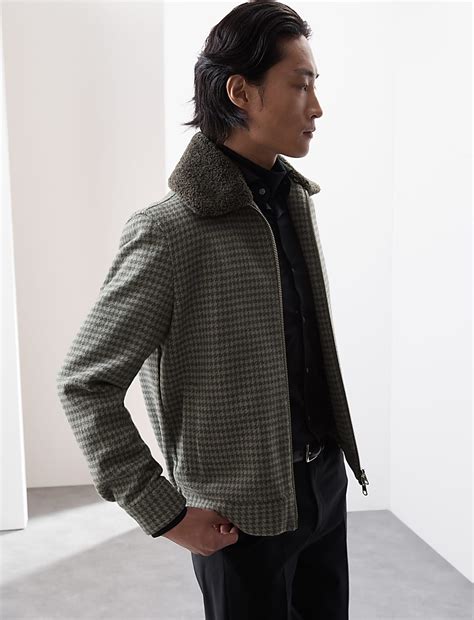 Buy Bomber Jacket with Wool at Marks & Spencer