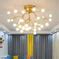 HDC 27 Lights Ball Firefly Gold Chandelier Amber Glass Led Ceiling Lig