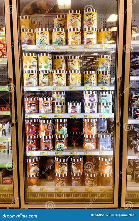 Dreyer S Ice Cream Cartons in the Freezer at a Store Editorial Image ...