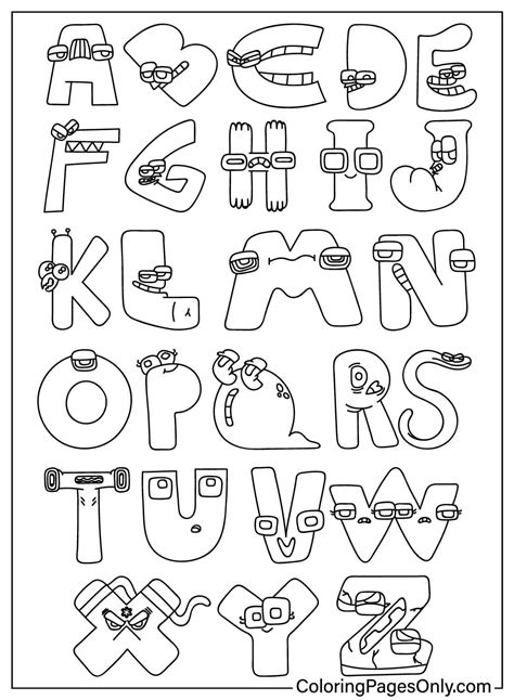 Abc Alphabet Lore Coloring Pages