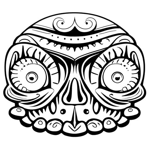 Halloween Mask coloring pages - ColoringLib