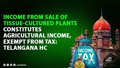Income from Sale of Tissue Cultured Plants Constitutes Agricultural ...