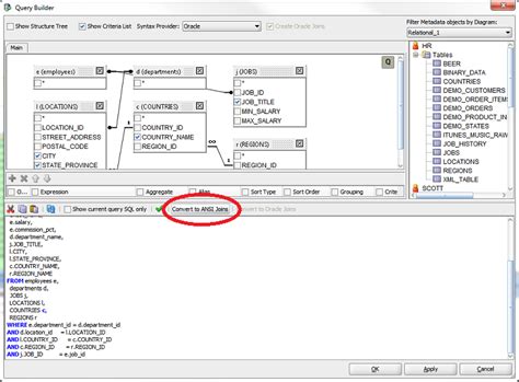 Image result for Oracle SQL Developer Data Modeler Join